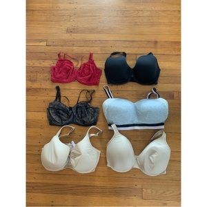 38G | 6 Like-New Bras + Bralettes